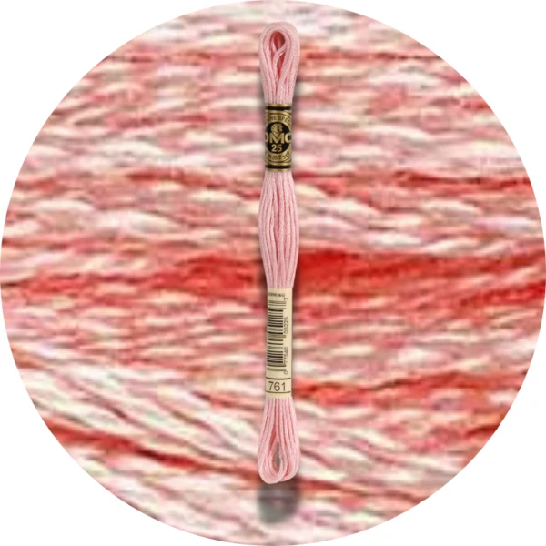 DMC Mouliné Spécial 25 Broderigarn, Ensfarvet, Røde/Gule/Orange nuancer